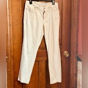 LOFT Women's Straight Leg Cream Jeans
